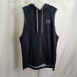 Under Armour Black Sleeveless Athletic Hoodie Size Large